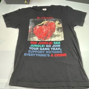 Supreme Black Medium Size Jungle Dancer T-Shirt